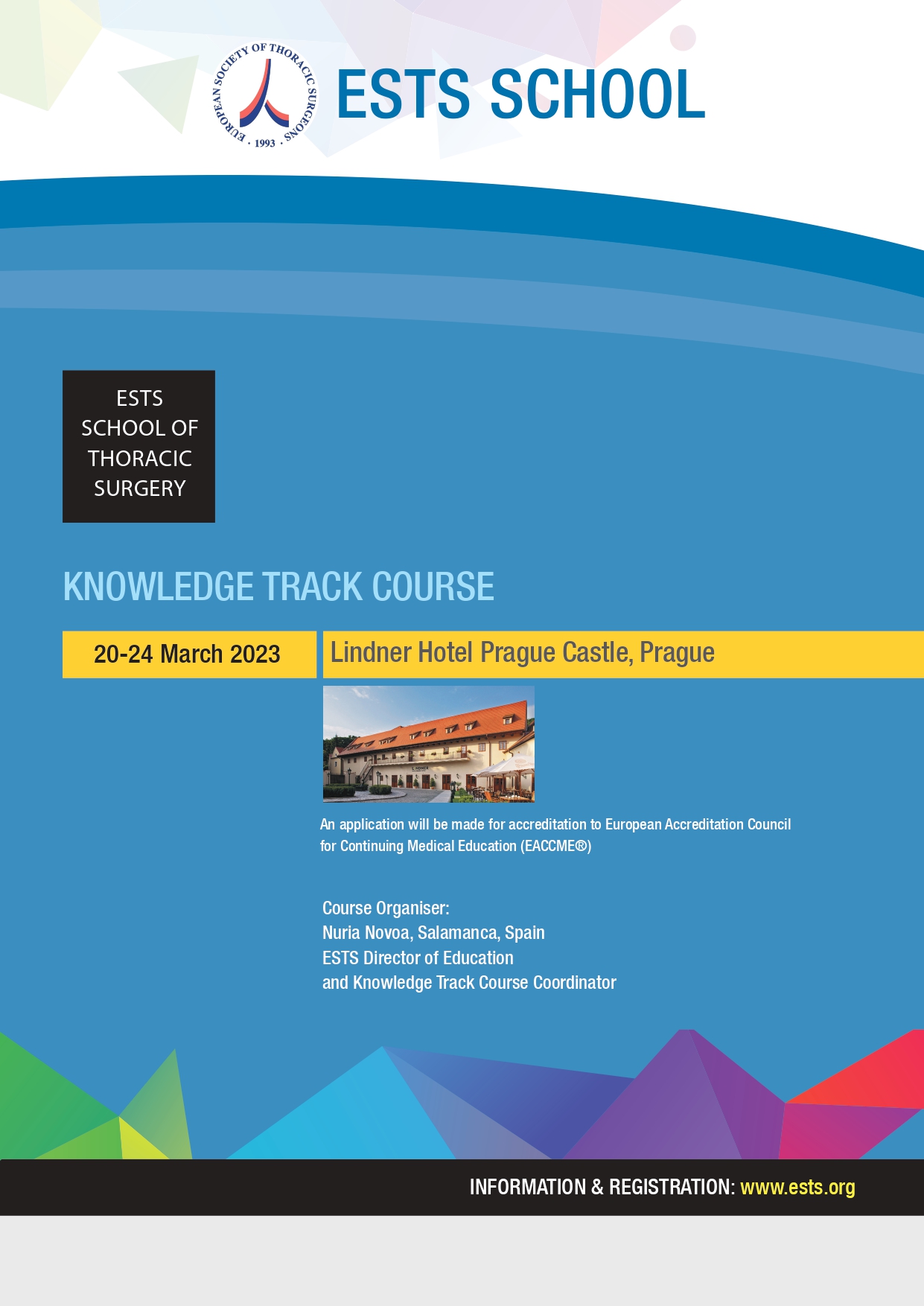Registration Open for ESTS Knowledge Track Course, Prague, Czech Republic 20-24 March 2023 image