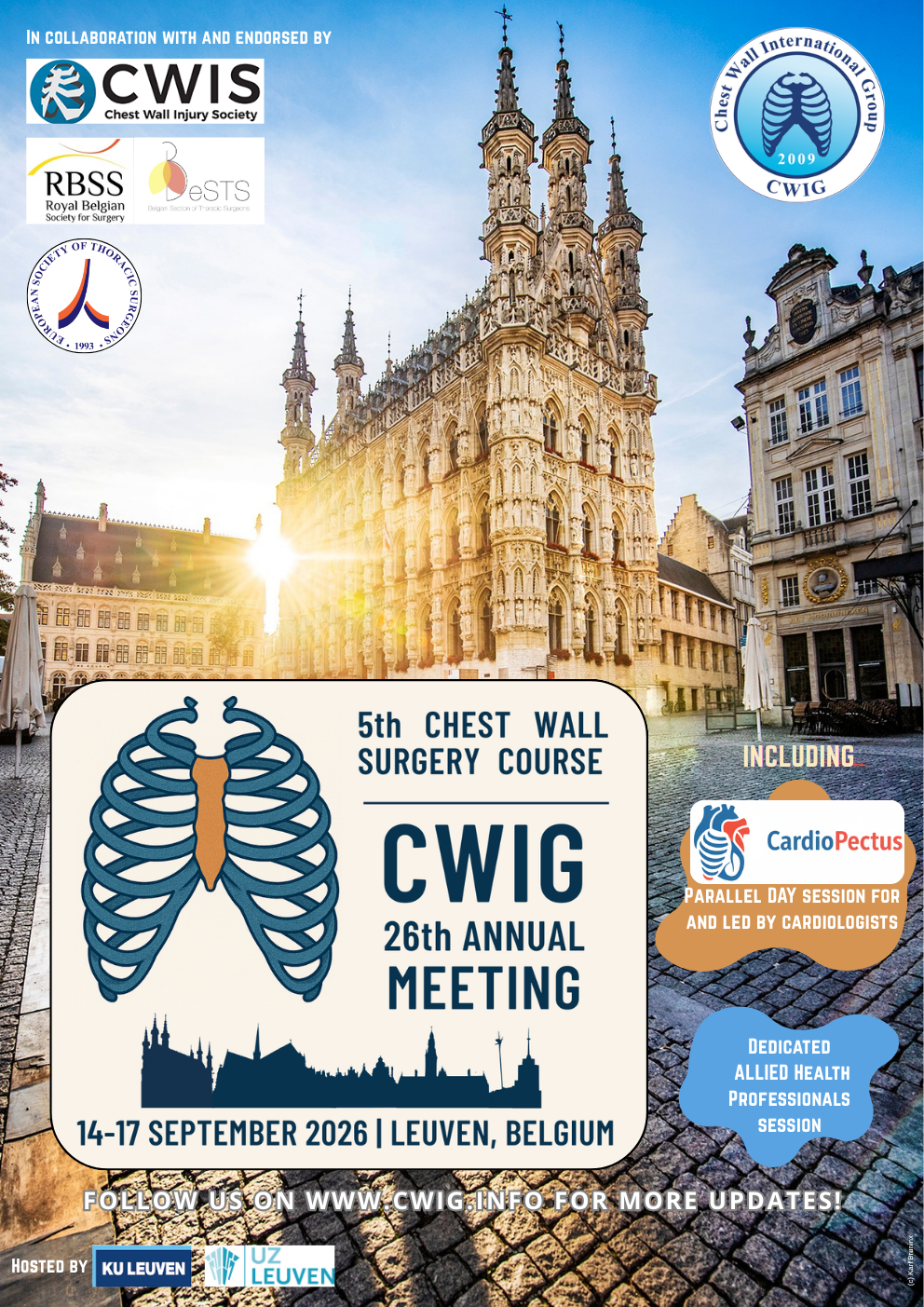 5th Chest Wall Surgery Course & 26th CWIG Annual Meeting  14–17 September 2026 | Leuven, Belgium
