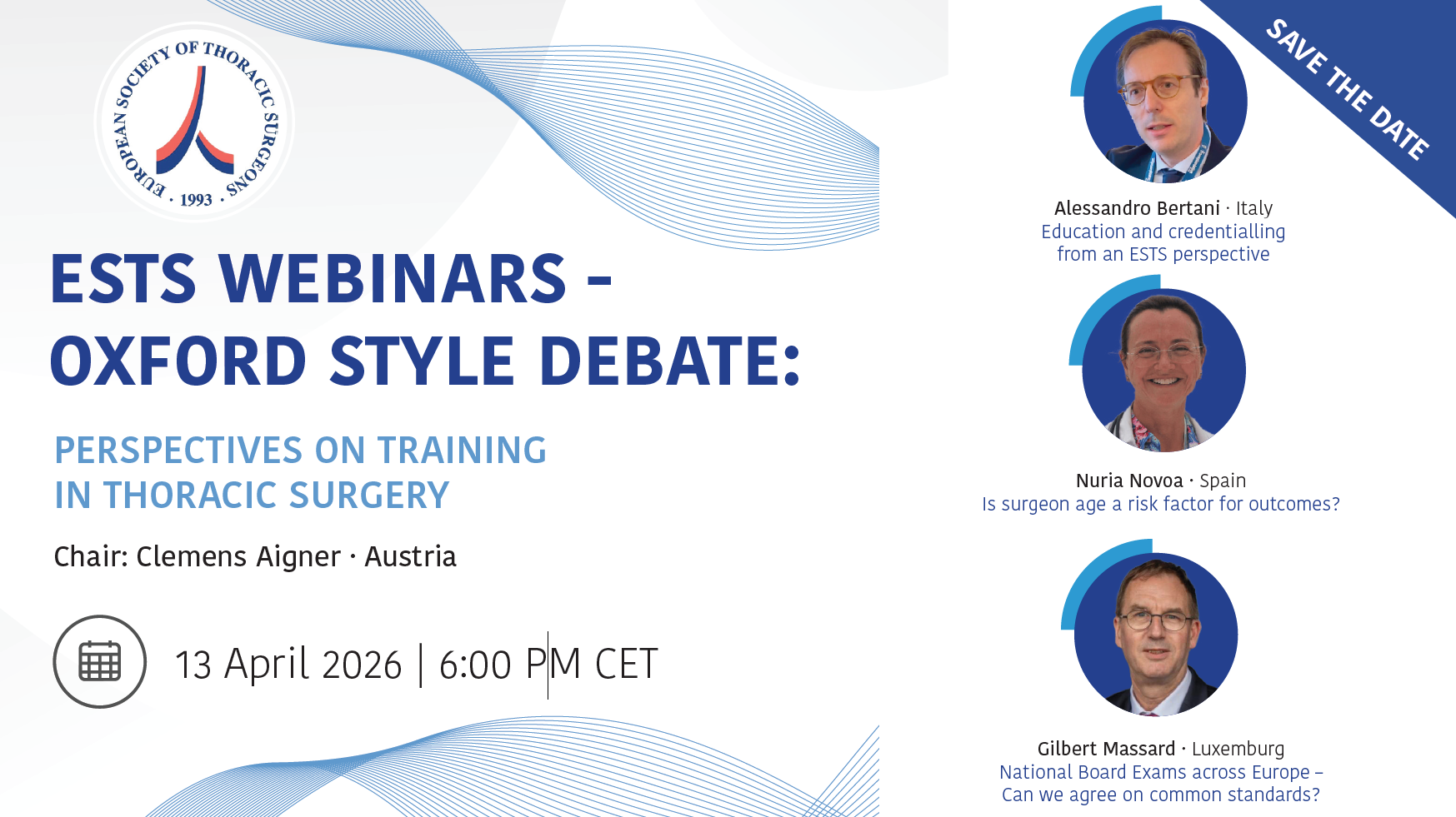 ESTS Webinar: Perspectives on Training in Thoracic Surgery