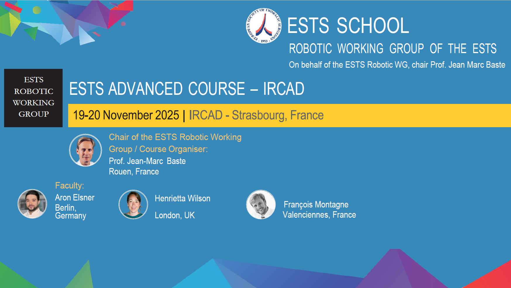 ESTS Advanced Course – IRCAD (Robotic Working Group)