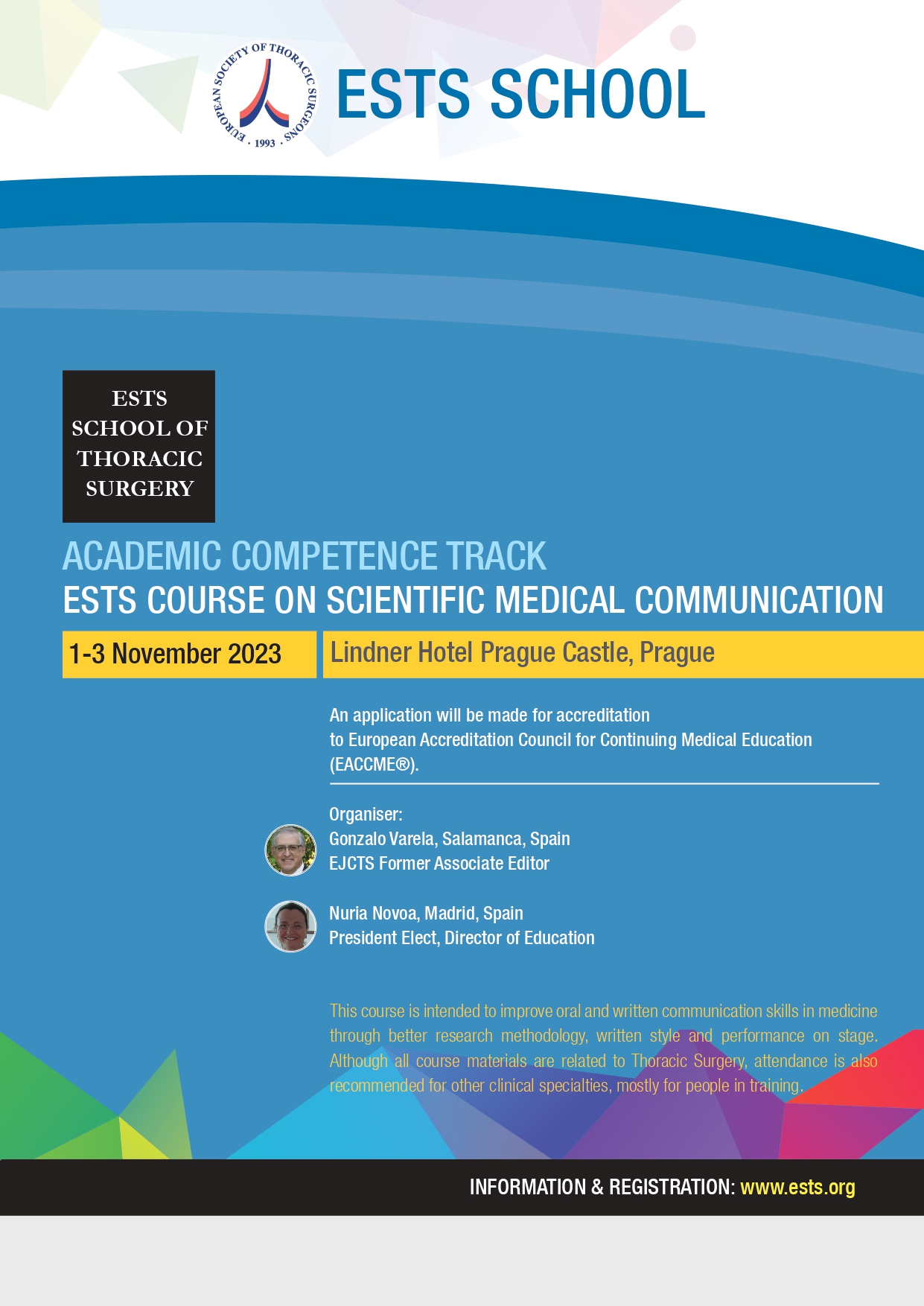 Registration Open for ESTS Course on Scientific Medical Communication image