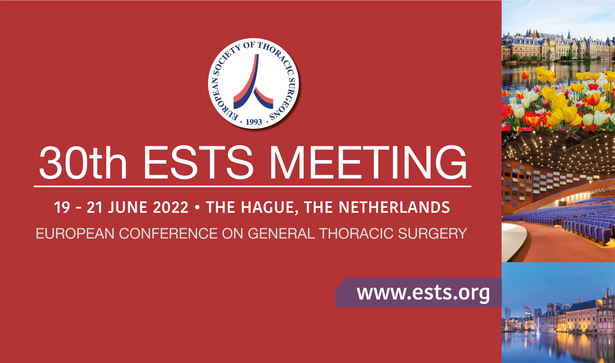 2nd Announcement now available: 30th European Conference on General Thoracic Surgery, The Hague, 19 - 21 June 2022 image