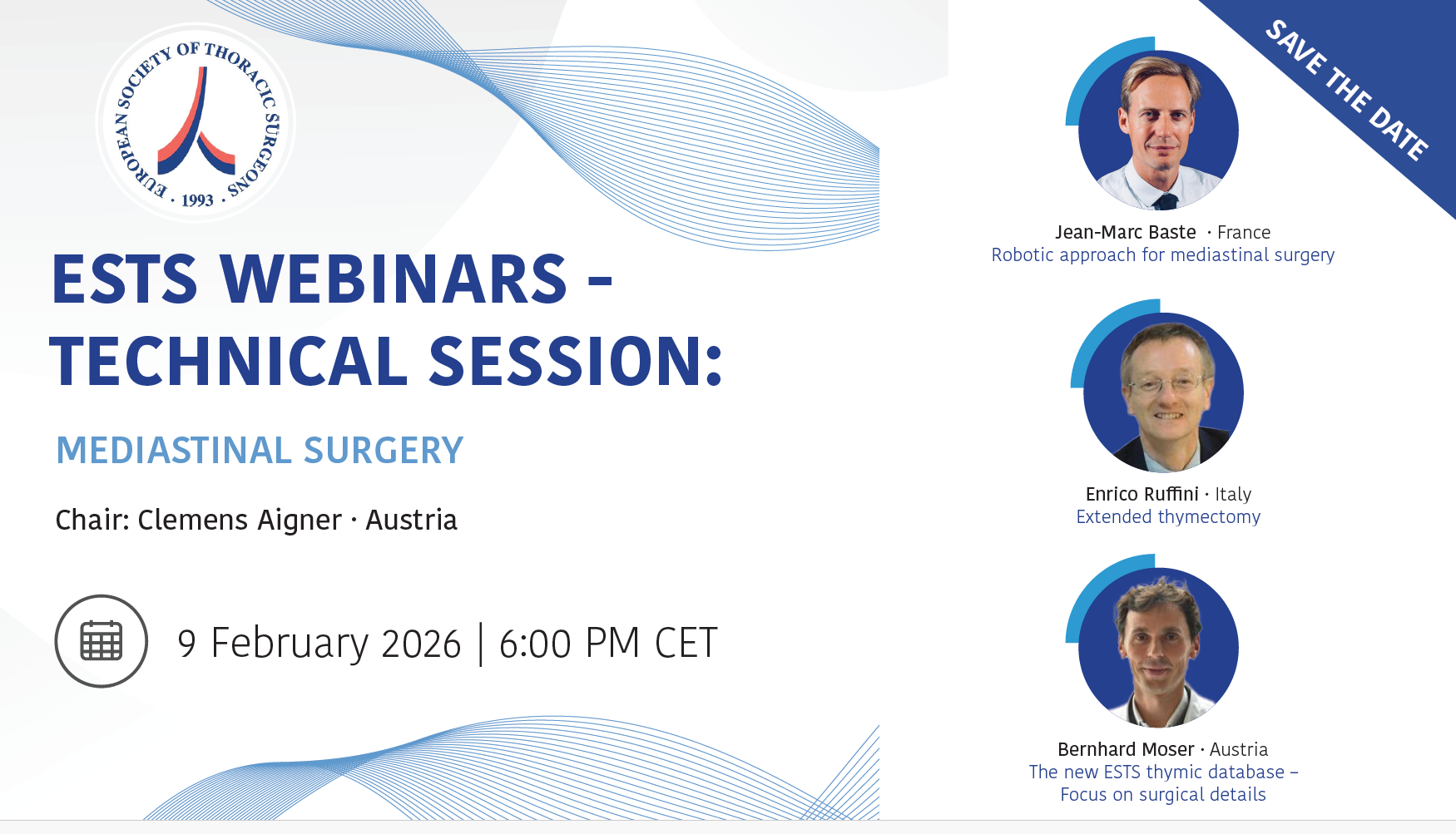 ESTS Webinar: Mediastinal Surgery – Technical Session image