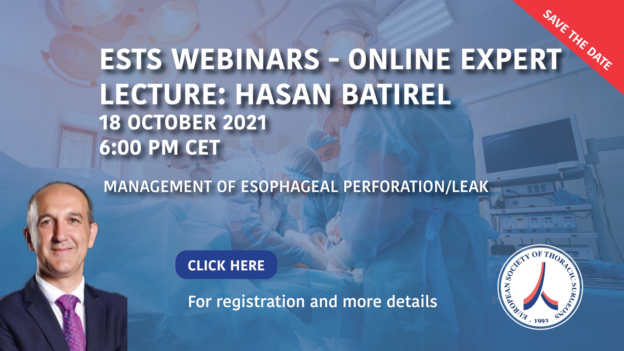 The ESTS 2021-2022 Webinar Program starts on Monday 18 October 2021: image