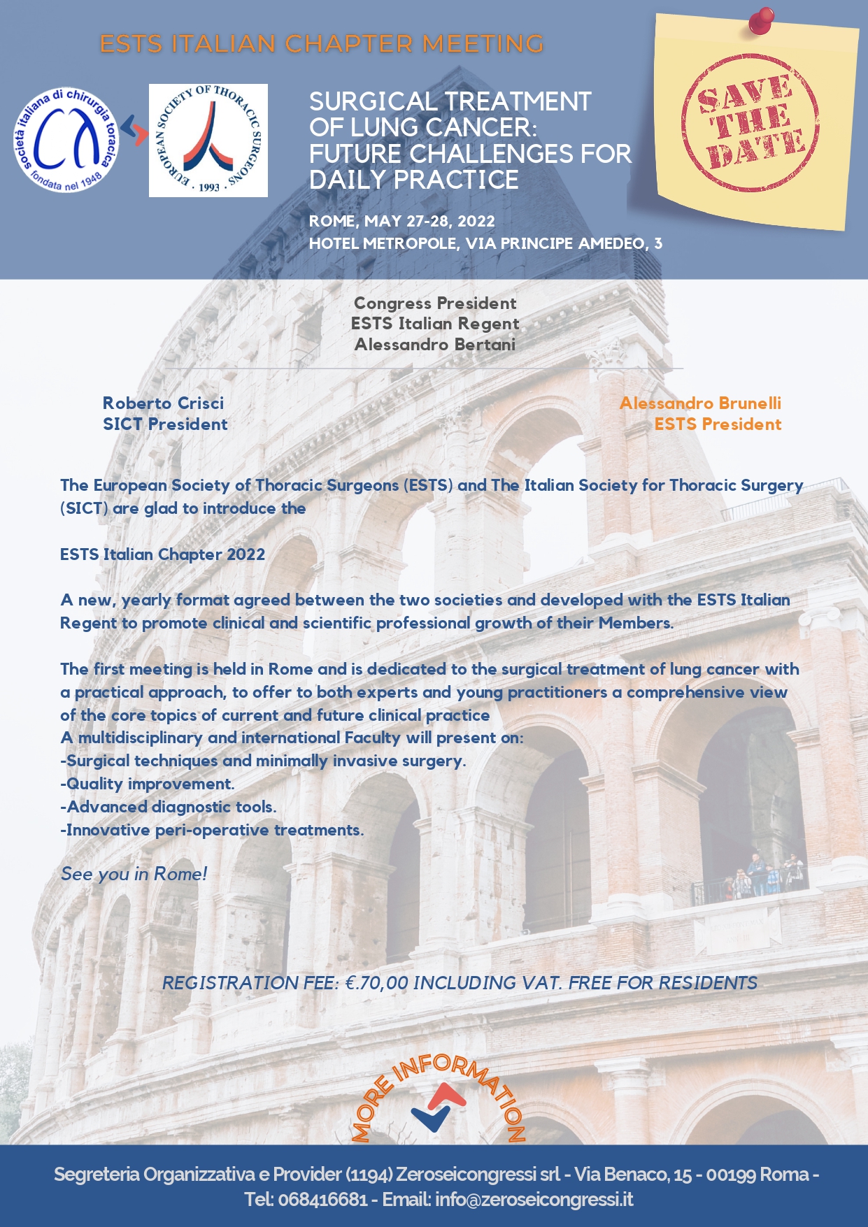 First ESTS Italian Chapter Meeting 2022, Rome, Italy 27 - 28 May 2022 image