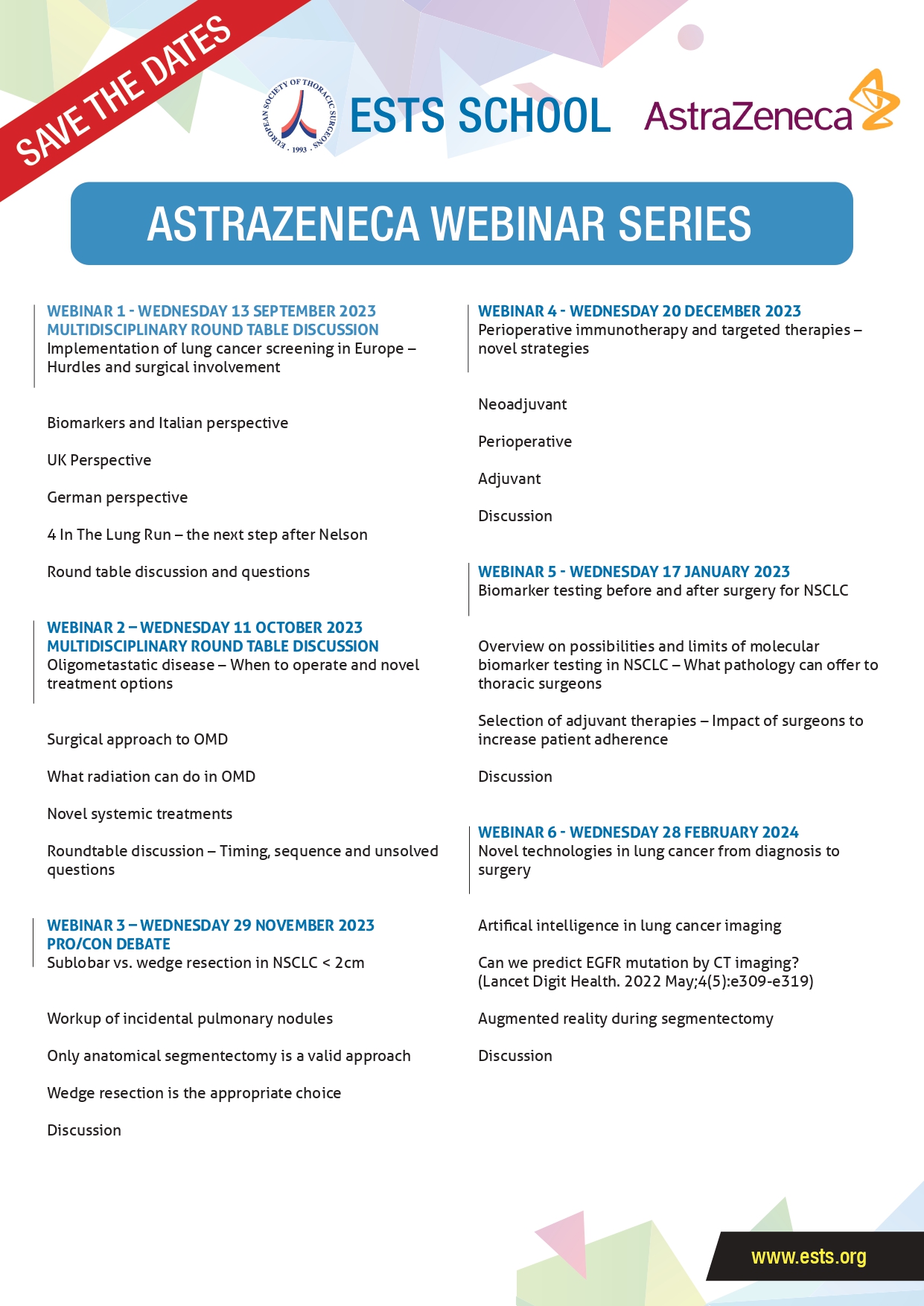 ESTS Astra-Zeneca Webinar Series image