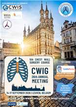 ESTS Announces the 5th Chest Wall Surgery Course & 26th CWIG Annual Meeting