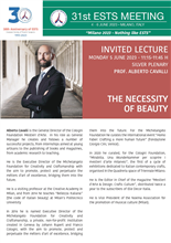 Invited Lecture - The Necessity of Beauty,  Prof Alberto Cavalli