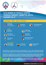 Applications now open: ESTS Women in General Thoracic Surgery (WGTS) Academy 2026-2027      