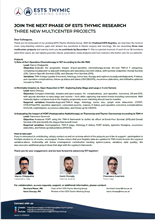 JOIN THE NEXT PHASE OF ESTS THYMIC RESEARCH