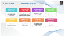 Upcoming ESTS Webinar Series 2026–2027: Join Leading Experts for Monthly Educational Sessions