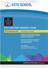Registration Open for VATS Lobectomy Advanced Course, 28-29 November 2022, Copenhagen