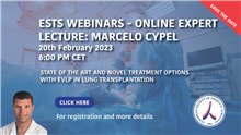 ESTS Webinar: Online Expert Lecture: State of the Art and Novel Treatment Options with EVLP in Lung Transplantation